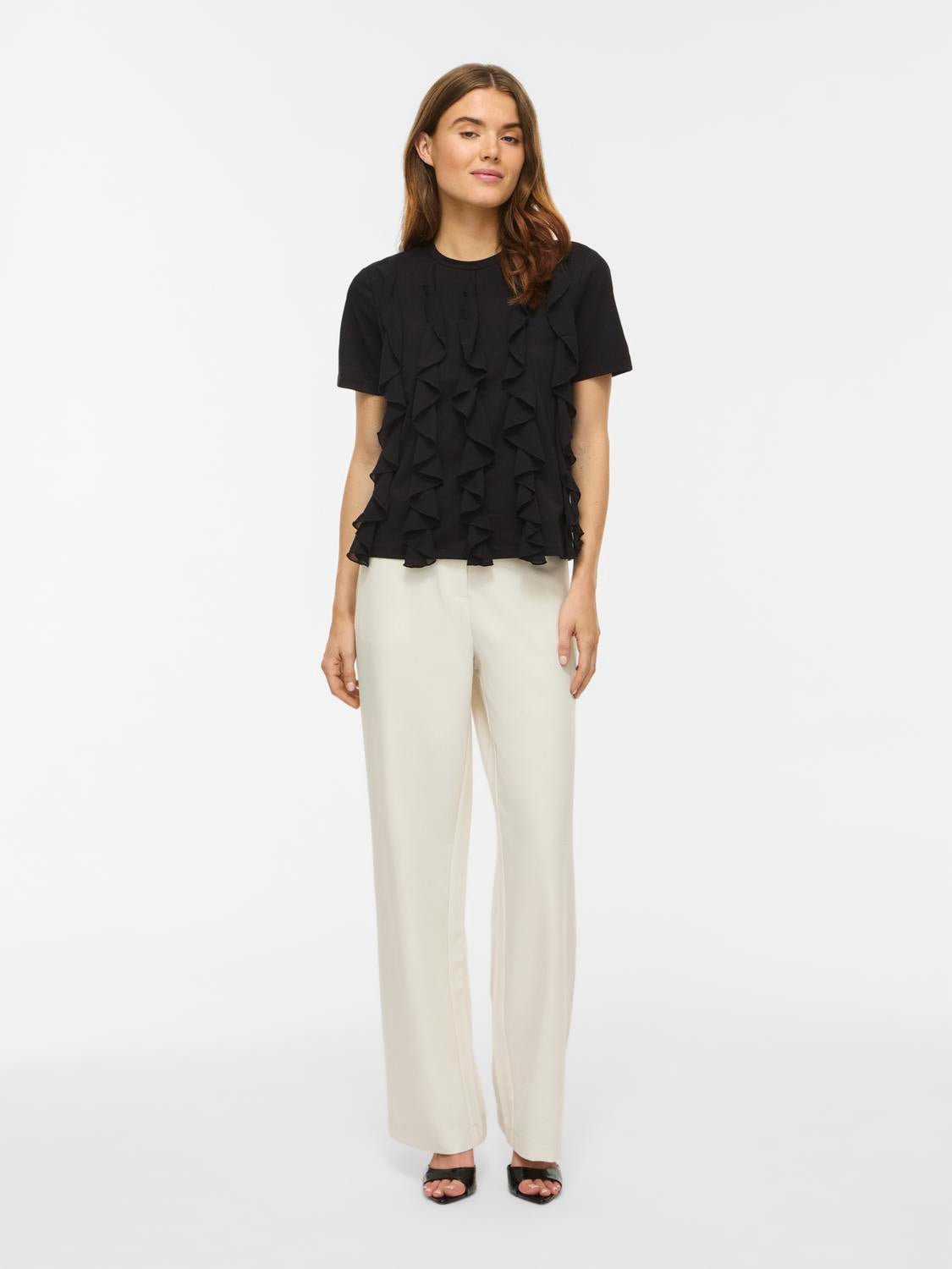 VIORDA T-shirt - Black Beauty - VERO MODA & VILA Bergvik